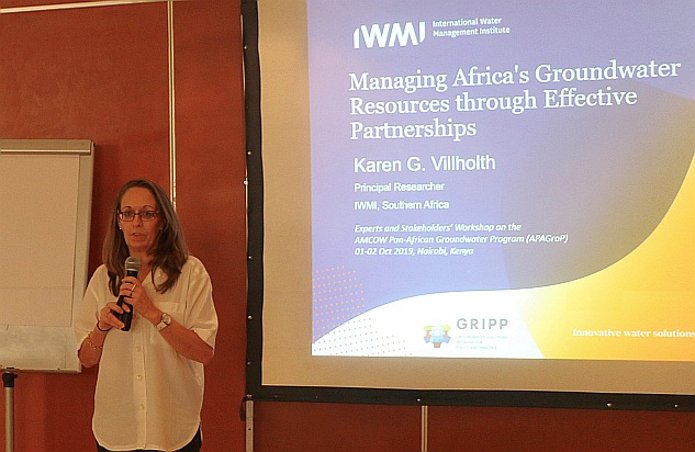 Dr. Karen Villholth, Leader of IWMI’s Research Group on Resilient and Sustainable Groundwater, emphasized the strength in partnerships in bringing forward the agenda of APAGroP (photo: AMCOW).