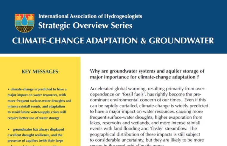 Ground water and climate change