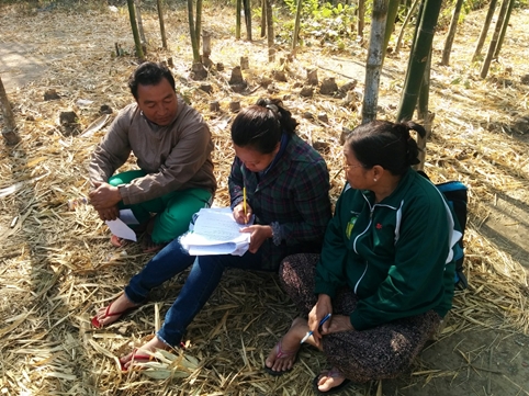 Interviewing local farmers to understand groundwater issues in the Inle Lake watershed, Myanmar (photo: Viviana Re).